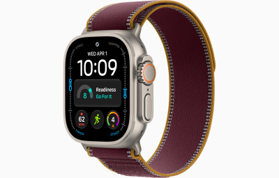 Apple Ultra 4 Natural Titanium+ Trail Loop Burgundy 49 mm
