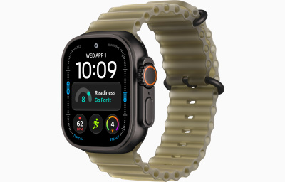 Apple Ultra 4 Black Titanium+ Ocean Band Translucent Kelp 49 mm