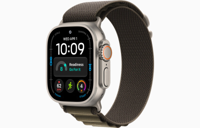 Apple Ultra 4 Natural Titanium+ Alpine Loop Dark Olive 49 mm