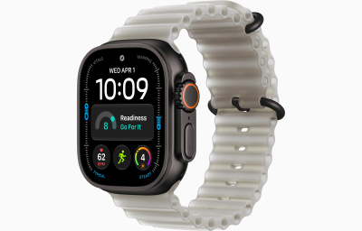 Apple Ultra 4 Black Titanium+ Ocean Band Translucent Gray 49 mm