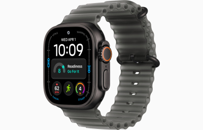Apple Ultra 4 Black Titanium+ Ocean Band Translucent Black 49 mm