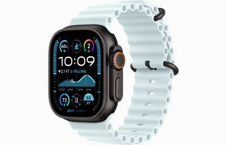 Apple Ultra 2 Black Titanium 49 mm with Ice Blue Ocean Band