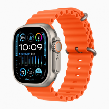 Apple Ultra 2 49 mm Natural Titanium with Ocean band orange