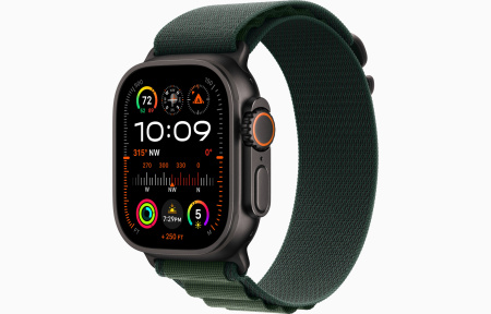 Apple Ultra 2 Black Titanium 49 mm with Green Alpine Loop