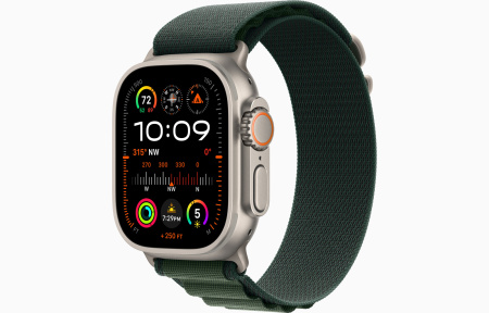 Apple Ultra 2 Natural Titanium 49 mm with Green Alpine Loop