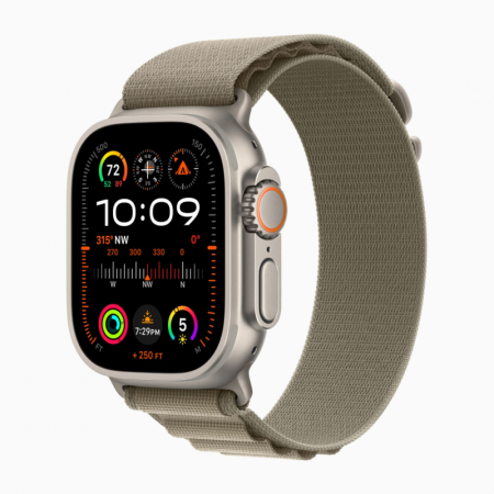 Apple Ultra 2 49 mm Natural Titanium with AlpineLoop Olive