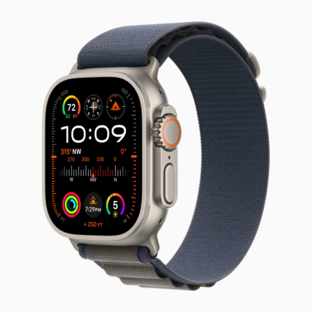Apple Ultra 2 49 mm Natural Titanium with AlpineLoop Blue