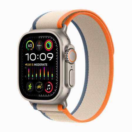 Apple Ultra 2 49 mm Natural Titanium with Trail Loop Orange