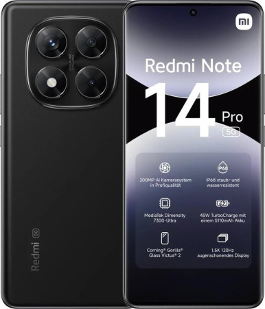 Xiaomi Redmi Note 14 Pro 5G 12/512 GB Черный