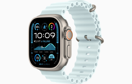 Apple Ultra 2 Natural Titanium 49 mm with Ice Blue Ocean Band